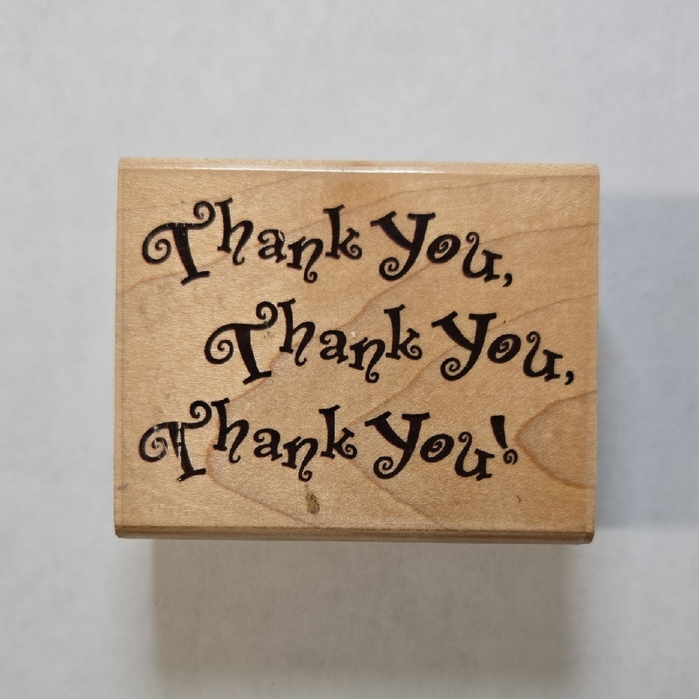 Wooden 'Thank You' Home Design Stamp - Rubber Stampede